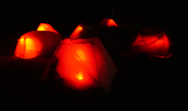 Tents at night